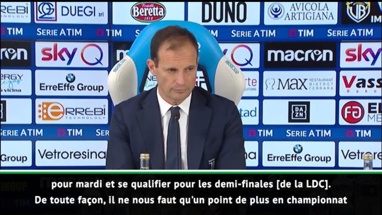 32e j. - Allegri : "Nous n'aurons peut-être même pas besoin de ce point..."