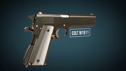 Comment fonctionne une arme de poing (Colt 1911) ? (Animation)