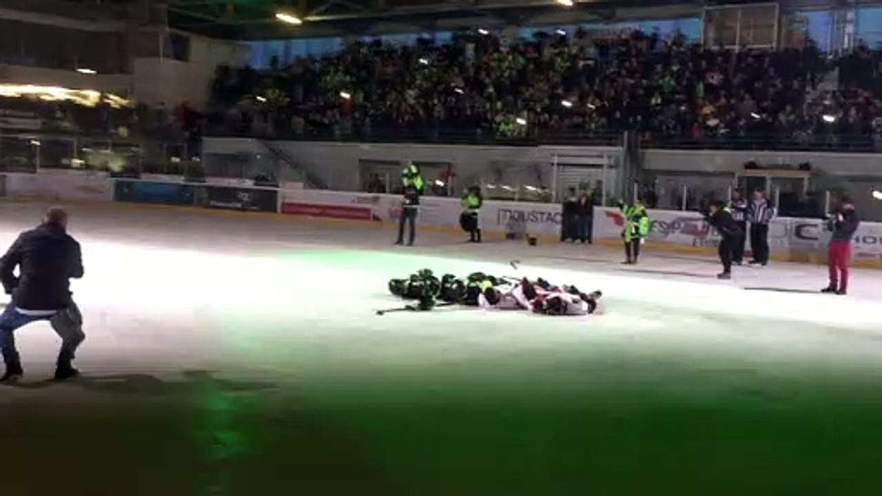 hockey sur glace : quand une otarie fait le spectacle à Poissompré