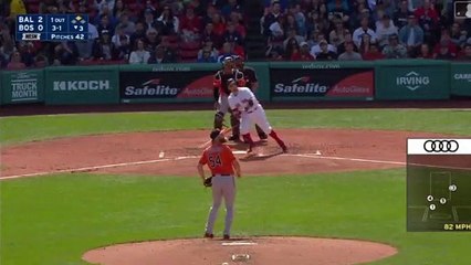 Christian Vasquez conecta homerun de 2 carreras contra Boston