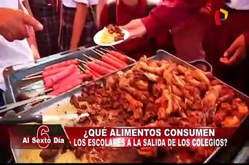 ¿Sabe usted qué alimentos consumen los escolares a la salida de los colegios?