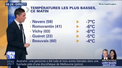 Jusqu'à - 7 degrés à Nevers: des te  mpératures (presque) record ce dimanche matin