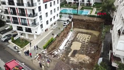 İstanbul- Kadıköy'de İstinat Duvarı Çöktü