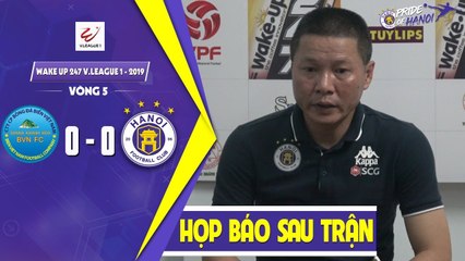 HLV Chu Đình Nghiêm hài lòng dù có đôi chút tiếc nuối với các cơ hội của Samson và Oseni | HANOI FC