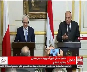 سامح شكرى: ناقشنا مع وزير الخارجية البولندى قضية الهجرة غير الشرعية