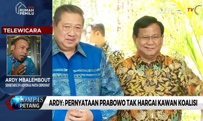 Kader Demokrat: Pernyataan Prabowo Tak Hargai Kawan Koalisi