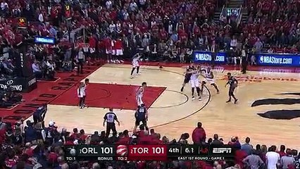 Télécharger la video: Basket-Ball - NBA - D.J. Augustin GAME WINNING THREE vs. Toronto Raptors in Game 1  2018-19 NBA Playoffs