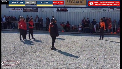 Championnat triplette féminin à pétanque de Haute-Savoie 2019 : Finale LEGENDRE vs HYVERT