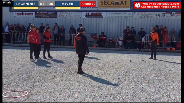 Championnat triplette féminin à pétanque de Haute-Savoie 2019 : Finale LEGENDRE vs HYVERT