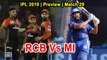 IPL 2019 | Match 31 | Preview | Mumbai Indians Vs Royal Challengers Bangalore