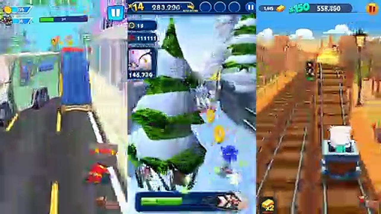 Watch Video Talking tom Gold Run VS Talking Tom Hero Dash VS Sonic Dash - Gameplay﻿