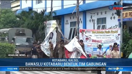 Tim Gabungan Tertibkan APK di Kotabaru Kalsel