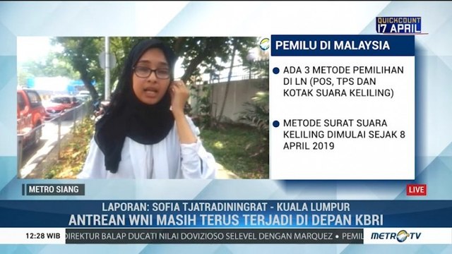 Pencoblosan di Malaysia, Antrean WNI Masih Mengular di Depan KBRI