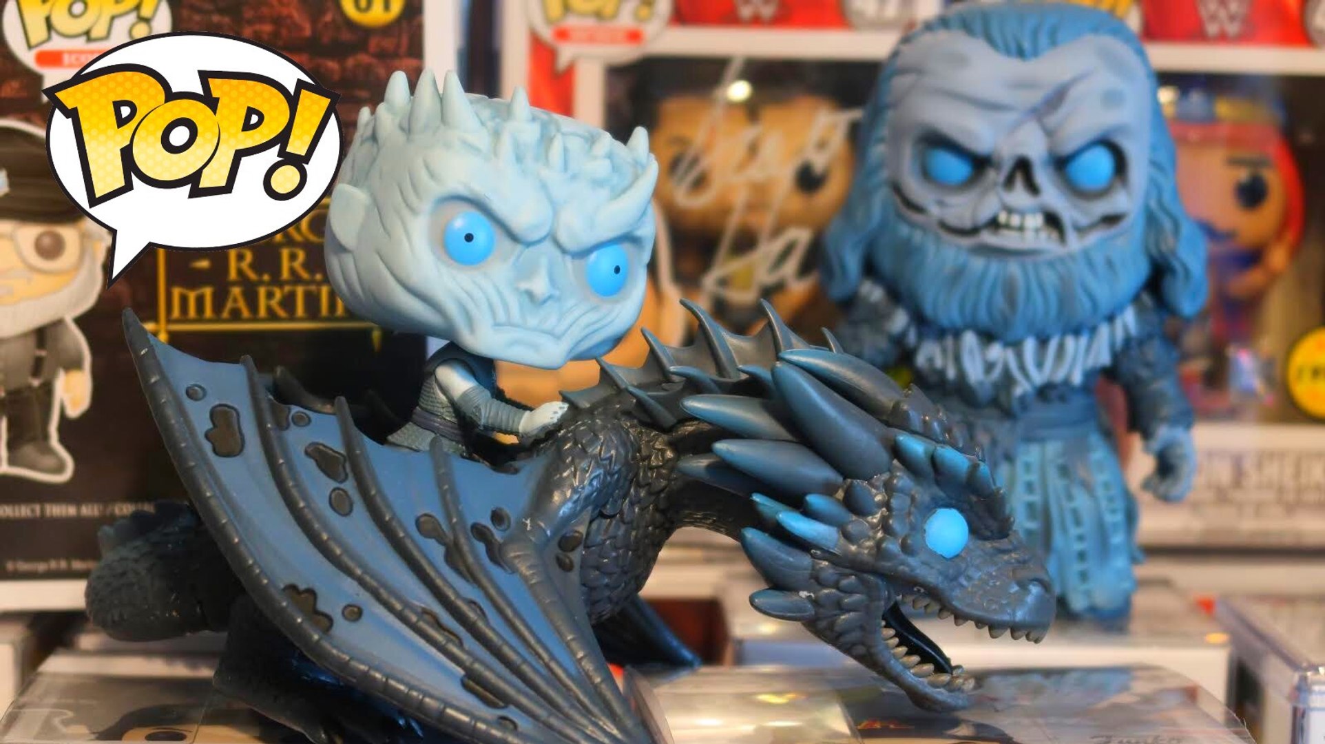 Game of Thrones Night King ON Icy Viserion Dragon Funko Pop Glow