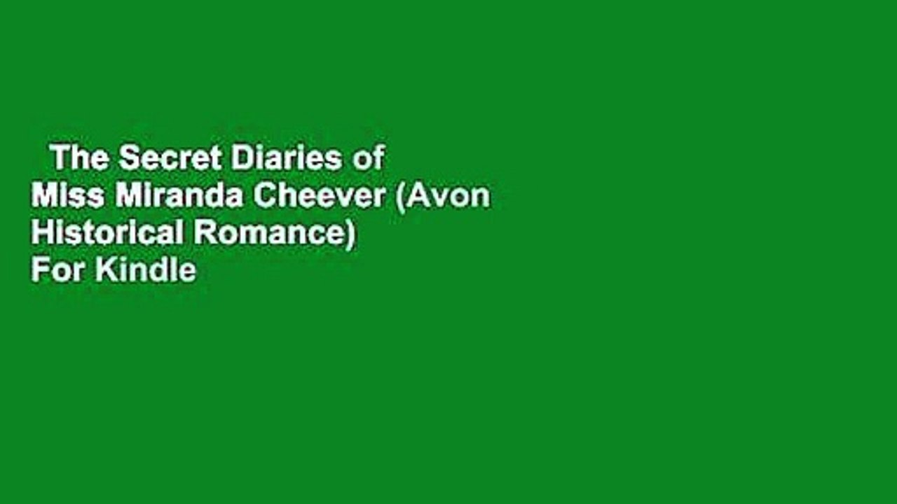 The Secret Diaries of Miss Miranda Cheever (Avo...