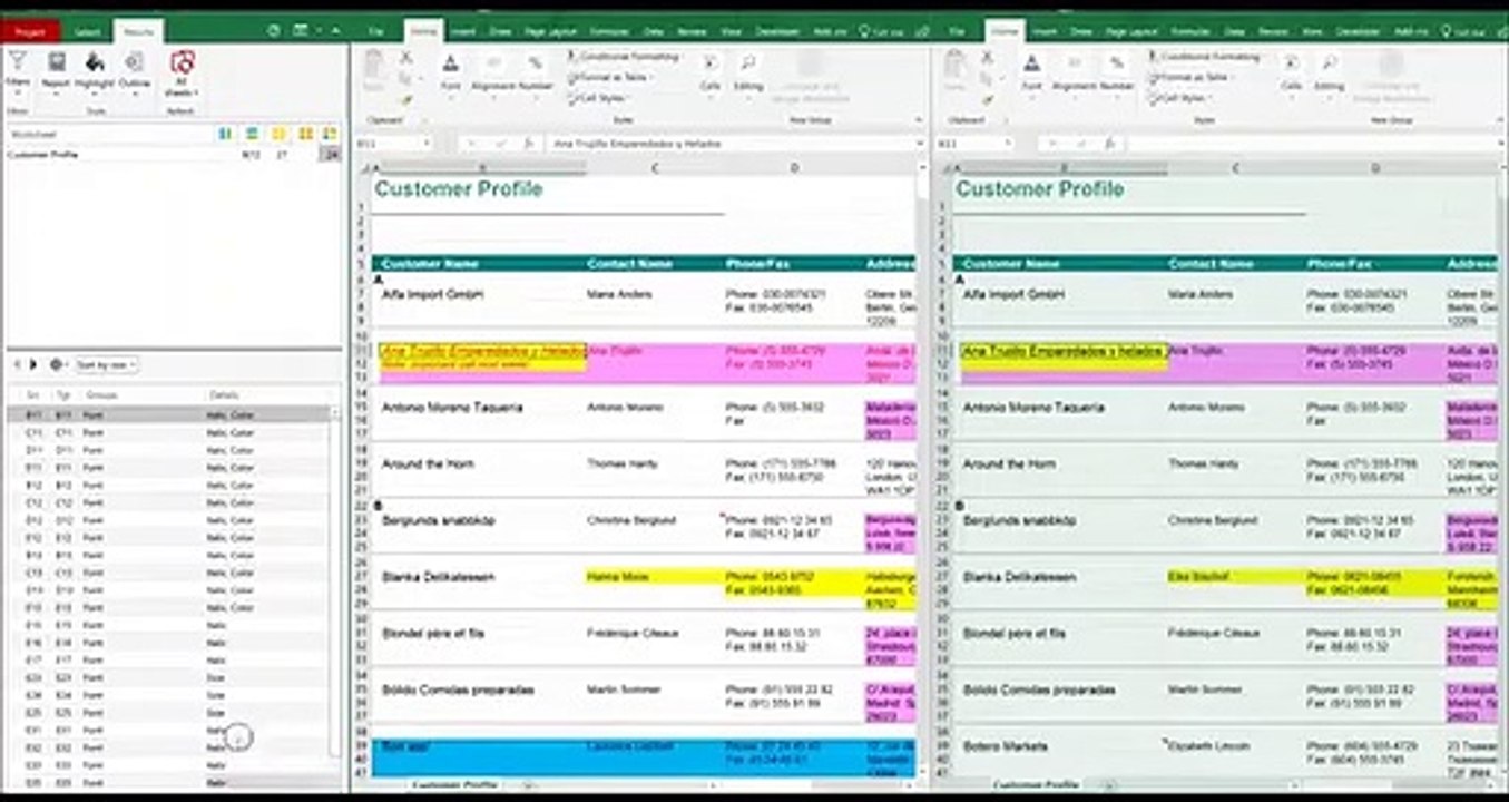 Compare, merge and update format differences - Best Excel Compare Tool