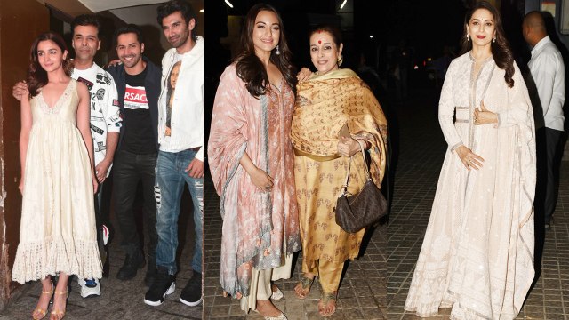 Alia Bhatt, Varun Dhawan, Aditya Roy Kapur & other attend Kalank screening; Watch Video | FilmiBeat