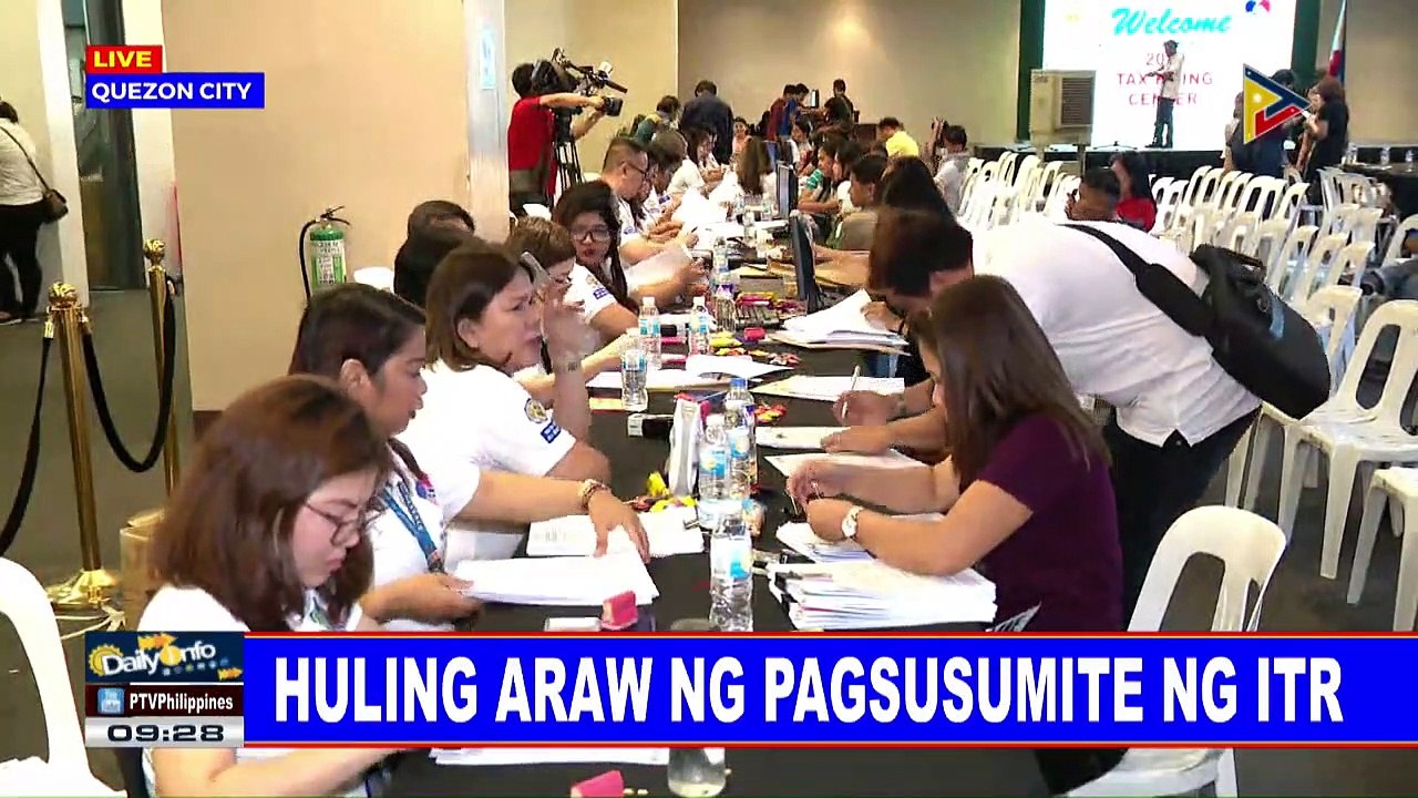 Huling araw ng pagsusumite ng ITR