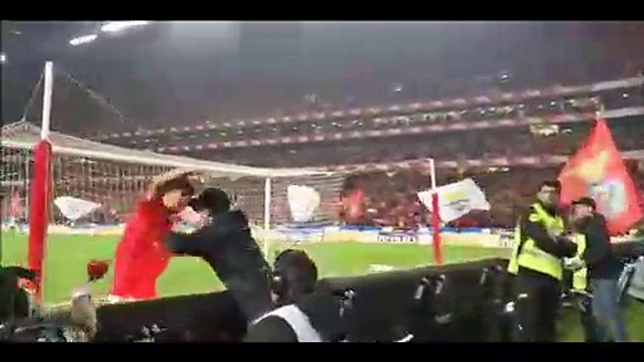 Joao Felix celebrates his goal against Vitoria with his younger brother!