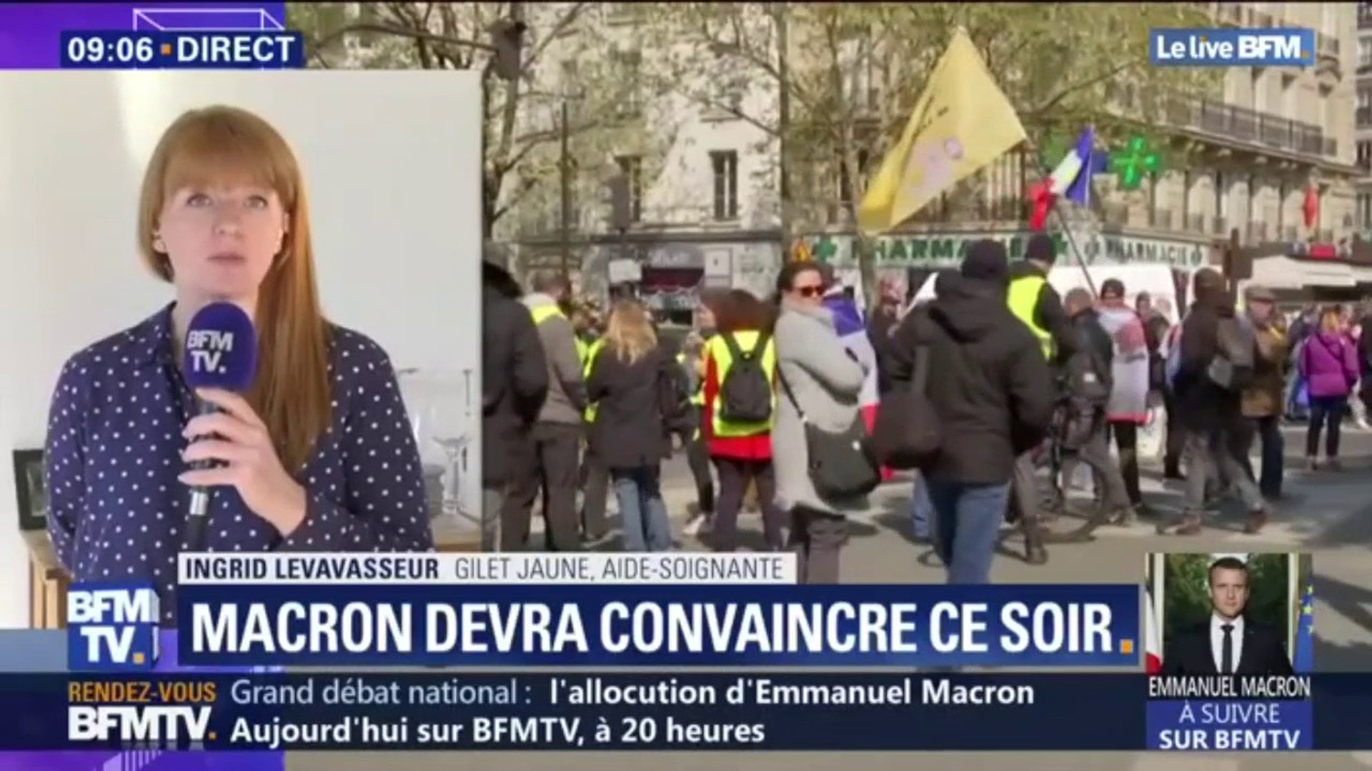 Pour Ingrid Levavasseur (gilet jaune), Emmanuel Macron va devoir annoncer  "des mesures fortes pour pouvoir répondre aux attentes" - Vidéo Dailymotion