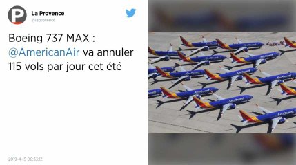 Boeing 737 Max. American airlines va annuler 115 vols par jour cet été