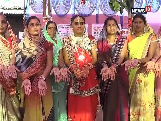 यहां दुल्हन ने 100% वोटिंग के लिए हाथों में लगाई मेंहदी, आठवें फेरे में लिया मतदान का वचन