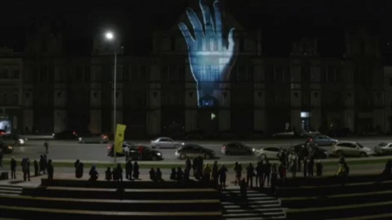 Lichterfest im russischen Nischni Nowgorod