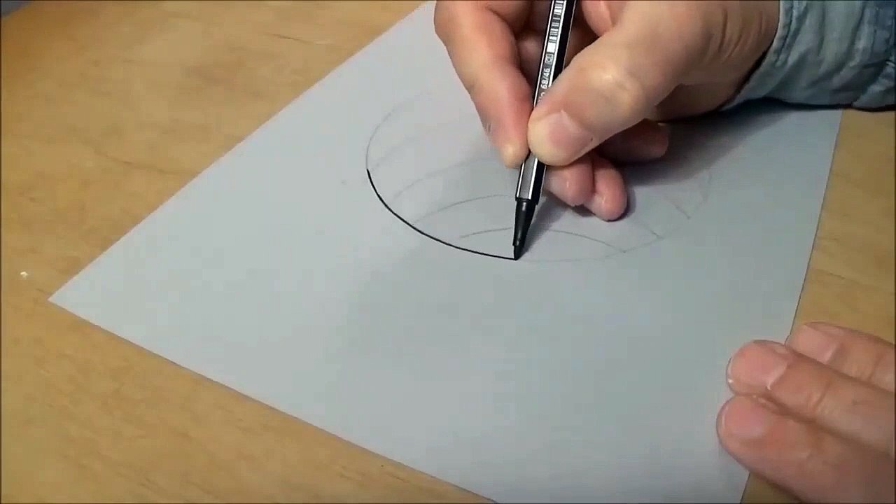 How to Draw 3D Circular Hole - Trick Art for Kids-Art n Tricks