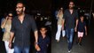 Ajay Devgn With Son Yug Devgan And Wife Kajol SPOTTED At Mumbai Airport