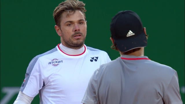 Monte-Carlo - Pouille sorti d'entrée par Wawrinka