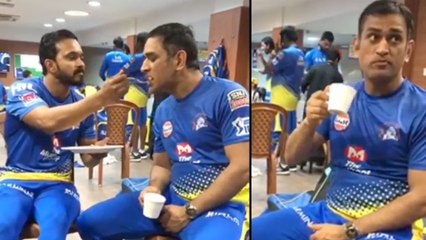 IPL 2019 : Jadhav Shares His Breakfast With Dhoni