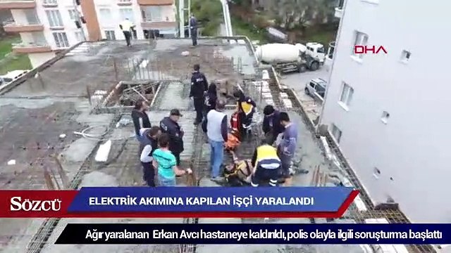 Elektrik akımına kapılan işçi ağır yaralandı