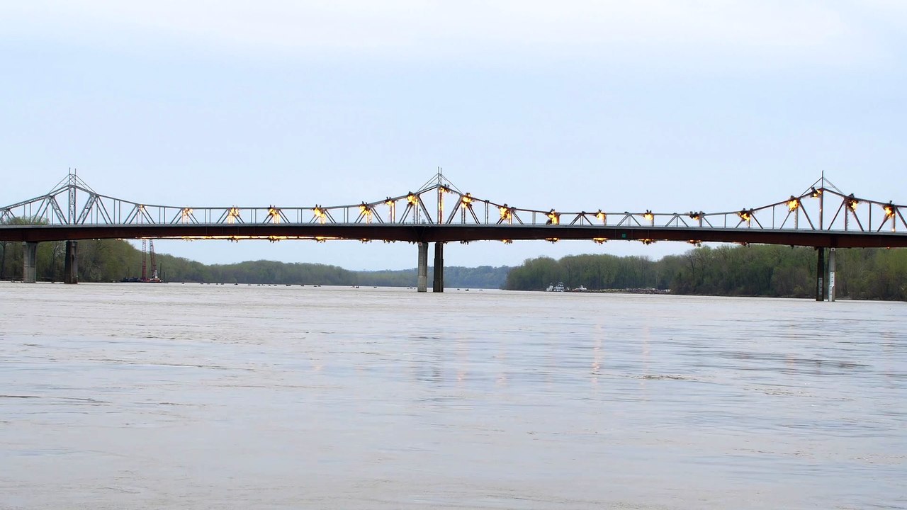 Crowd Gathers for Bridge Demolition