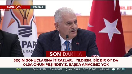 Binali Yıldırım konuşuyor
