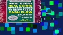 What Every Real Estate Investor Needs to Know About Cash Flow... And 36 Other Key Financial