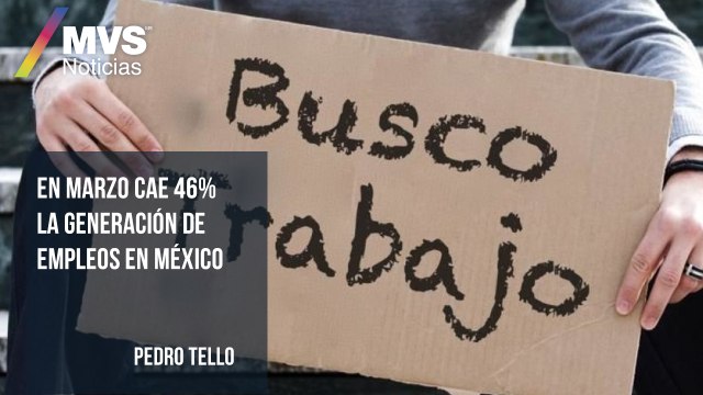 En marzo cae 46% la generación de empleos en México: Pedro Tello