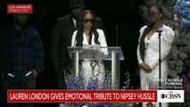 Lauren London gives emotional tribute to Nipsey Hussle