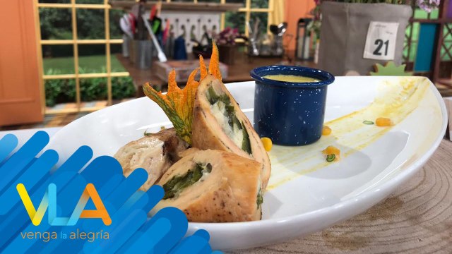 Hoy cocinamos Rollos de pollo en salsa de elote y serrano. | Venga La Alegría