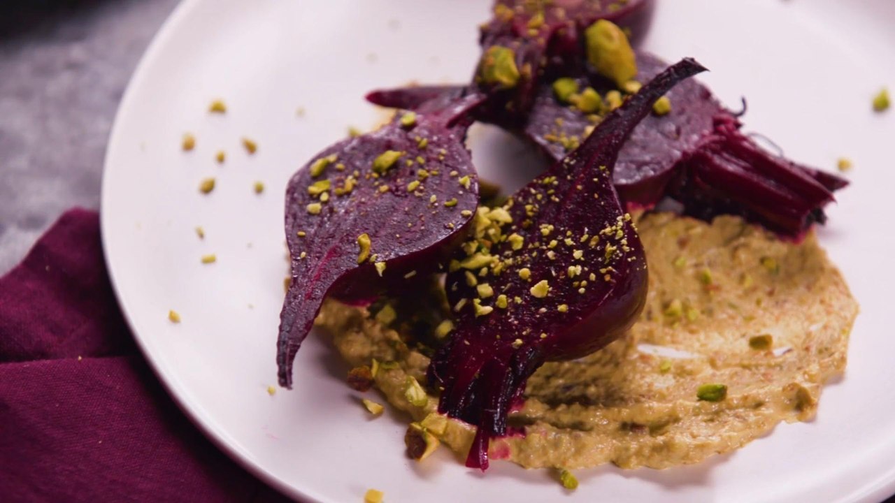 Beets and Pistachio Yogurt