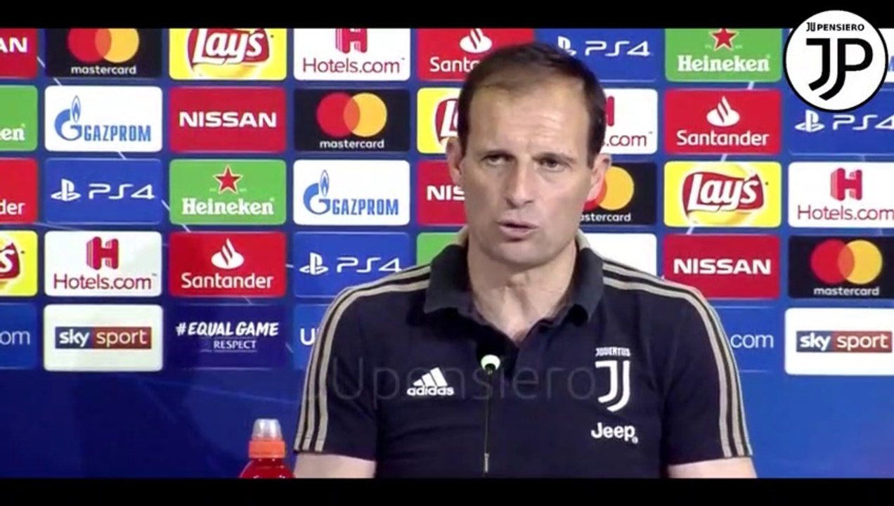 Conferenza stampa ALLEGRI EMRE CAN pre JUVENTUS-AJAX: "Mandzukic è out ma forse sarebbe stato fuori lo stesso... Kean o Dybala? Gioca o uno dei due, o nessuno dei due... Douglas Costa non è nelle migliori condizioni ma spero di averlo per mezz'ora... CRIS