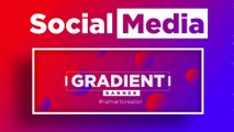 Social Media Gradient Banner Design in Adobe Illustrator CC