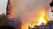 Effondrement de la tour de Notre Dame de Paris dans l'incendie de la Cathédrale