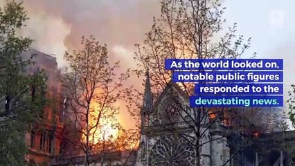 Politicians and Celebrities React to the Notre Dame Fire