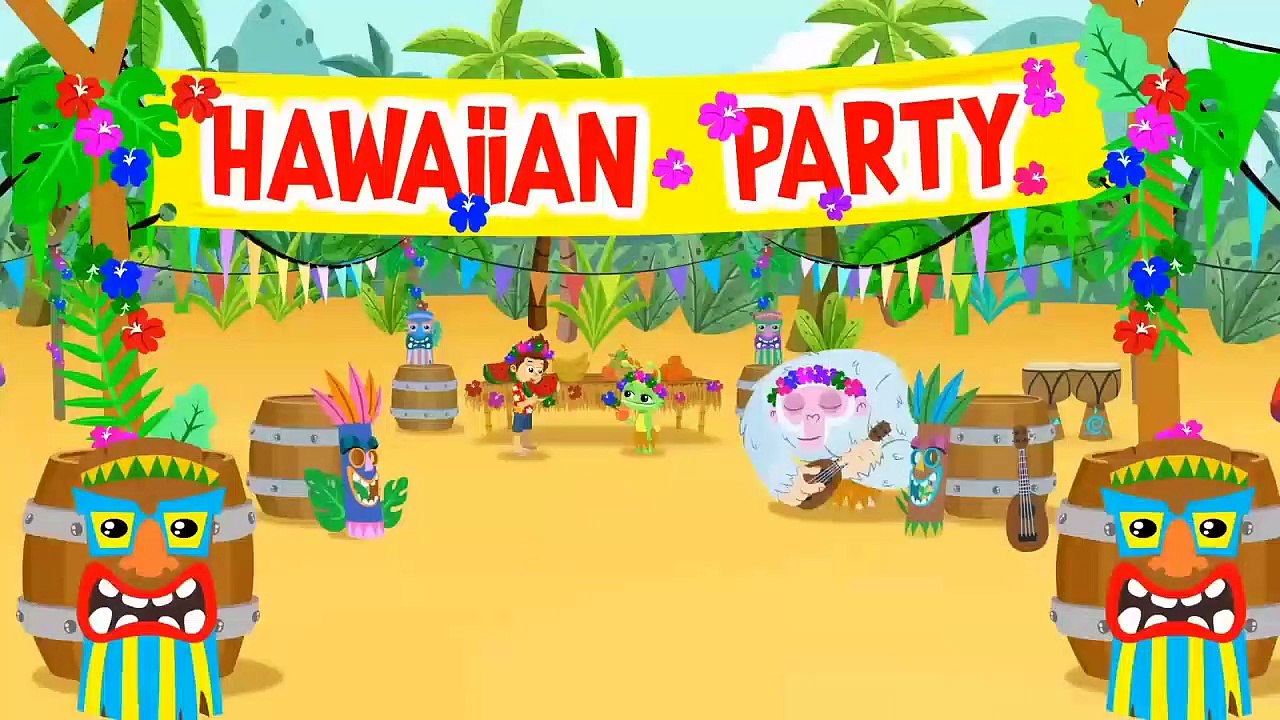 Adhérer à l'Hawaïenne Superzoo Sain Fête! - Dessin animé