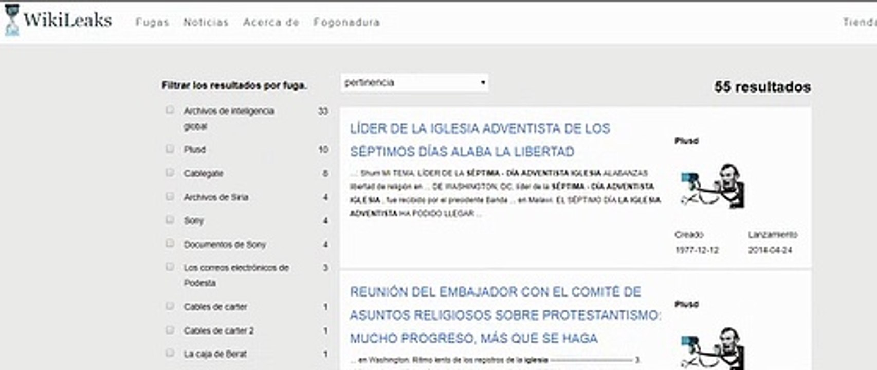 WIKILEAKS /INDICE /IASD