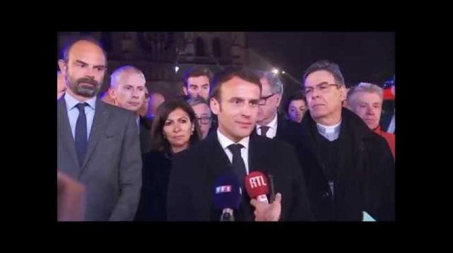 Emmanuel Macron devant Notre-Dame de Paris: cette cathédrale, nous la rebâtirons