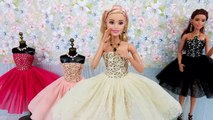 Frozen Elsa Anna Barbie Dress & Doll DressバービードールドレスBoneca R
