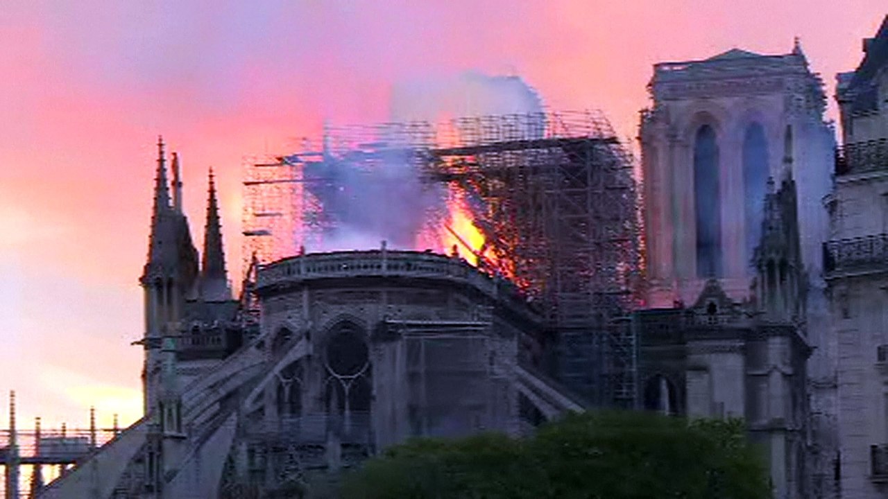 Fire ravages Notre-Dame cathedral in Paris