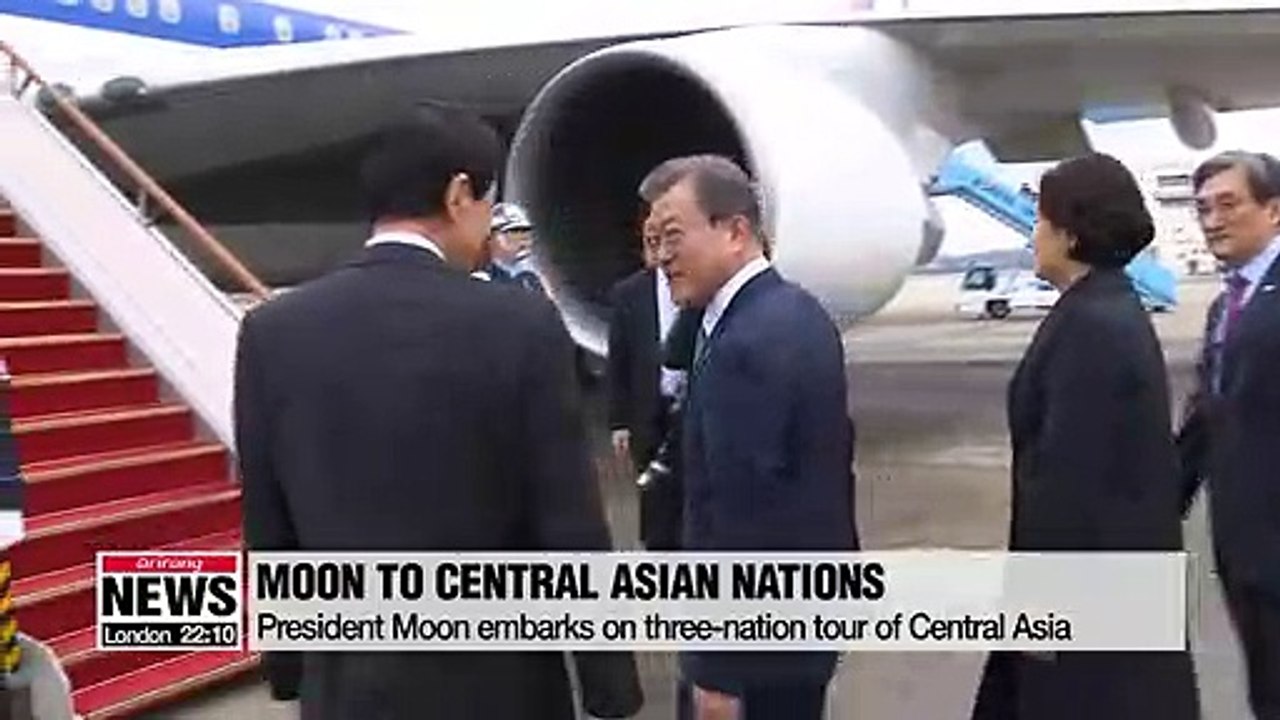 President Moon embarks on three-nation tour of Central Asia