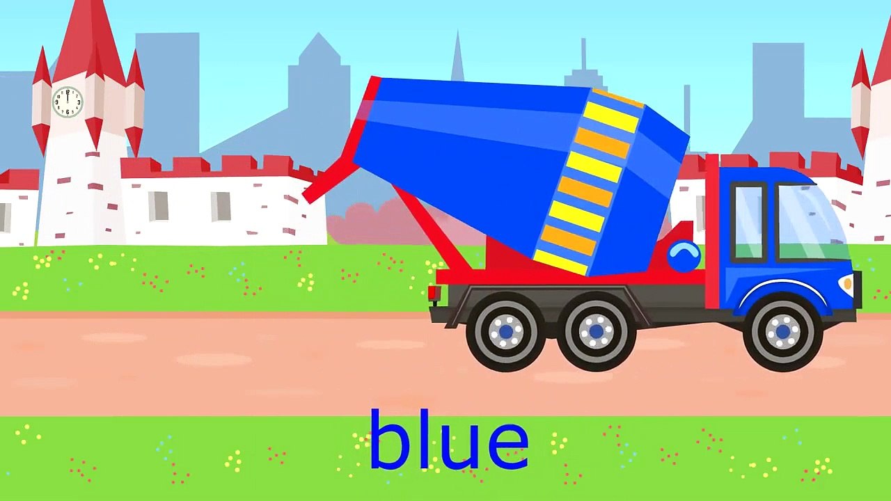 Coloré bétonnière - Apprentissage des couleurs et des nombres et de dessins animés pour les ENFANTS et les BÉBÉS